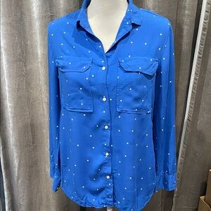 GAP Royal Blue Button-Down Shirt with White Stars